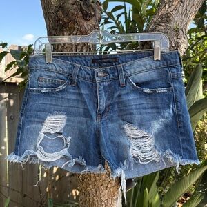 Flying Monkey Platinum Distressed Women’s Denim Shorts